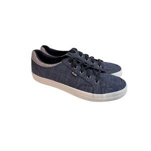 Keds‎ Women's Size 9 Denim Chambray Canvas Lace Up Sneakers  NWOT Blue Casual